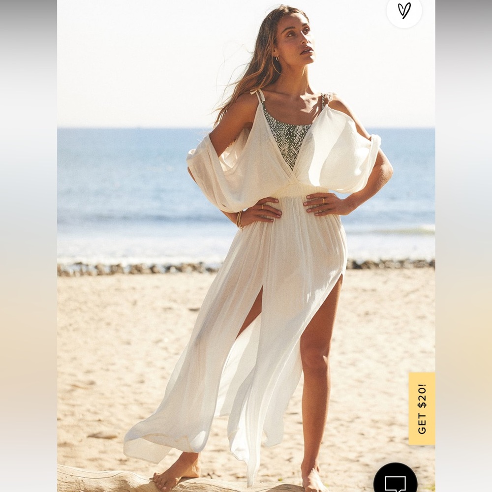 Lulu’s California Coastline Maxi Swim Cover-Up Boho